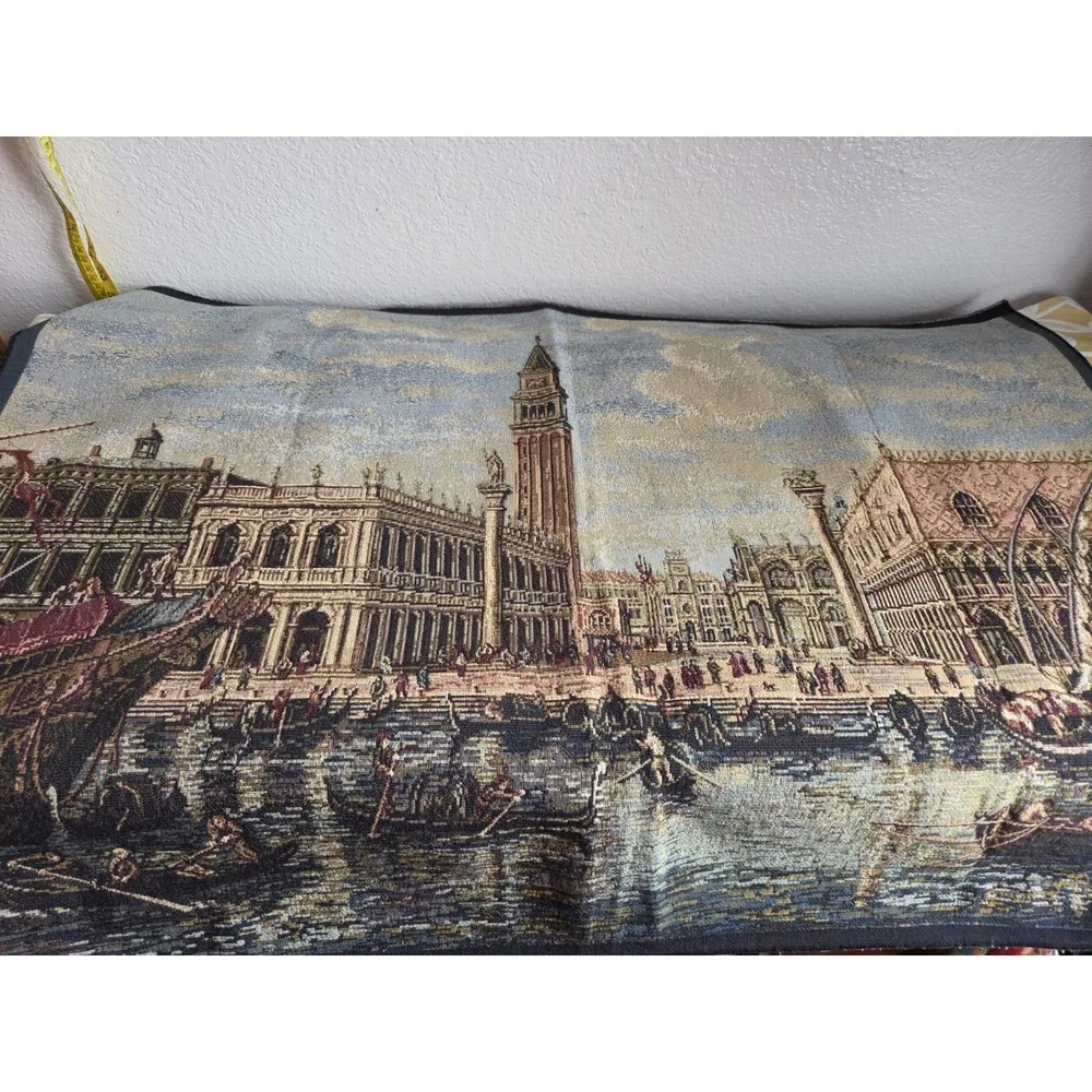 Tapestry Piazzetta San Marco Little Square in Venice 37x27 Wall Hanging Italy